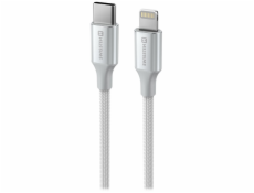 SWISSTEN DATOVÝ KABEL TEXTILE II USB-C / LIGHTNING 1,5 M BÍLÝ
