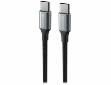 SWISSTEN DATOVÝ KABEL TEXTILE II USB-C / USB-C 1,5 M ČERNÝ
