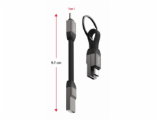 SWISSTEN MAGNETICKÝ KEYCHAIN KABEL USB-A / USB-C 9,7 CM