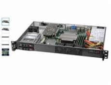 SUPERMICRO 1U server 1x LGA1200, , 4x DDR4 ECC, 2x 2.5  HS SAS/SATA, 200W (80+ Platinum), IPMI