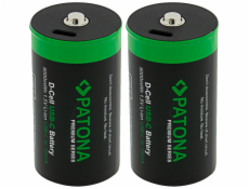 PATONA nabíjecí baterie LR20 mono D Li-lon 4000mAh 1,5V s USB-C nabíjením, 2ks v balení
