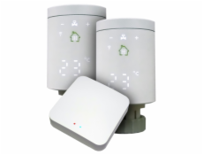 Xtend Home Tuya chytrý set brána Zigbee + 2x termostatická hlavice dispej na boku