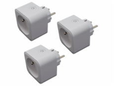 Xtend Home set 3x chytrá interní zásuvka, měření příkonu, správné spínání fáze, Tuya