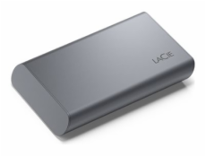 LaCie Mobile Secure STKH500800 - SSD - High Performance - šifrovaný - 500 GB - externí (přenosný) - USB 3.2 Gen 2 (USB-C konektor) - AES 256 bitů - šedá space gray - s 3 roky Seagate Rescue Data Recov