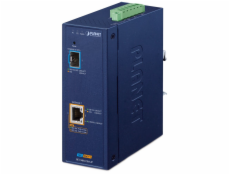 Planet IXT-900-1X1UP průmyslový konvertor, 1x10Gb PoE++ 802.3bt - 1x10GBase-X SFP+,-40~75°C, 12-54VDC, DIN, IP40, 95W