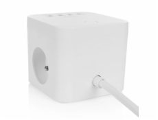 Huslog prodlužovací kabel 3x zásuvka + 4x USB, bílý