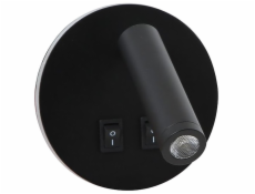 IMMAX GOAL designové nástěnné LED svítidlo, 2 vypínače, 6W, černé