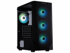 BitFenix skříň C60 Negro / ATX /  4x 120mm ARGB fan + controller / 2xUSB 2.0 / USB 3.0 / tvrzené sklo / černá