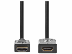 NEDIS prodlužovací High Speed HDMI 1.4 kabel s ethernetem/ 4K@60Hz/ zlacené konektory HDMI-HDMI/ černý/ bulk/ 1m