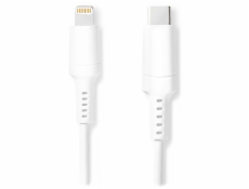 NEDIS Lightning kabel/ USB 2.0/ Apple Lightning 8pinový/ USB-C zástrčka/ kulatý/ bílý/ box/ 1m