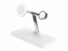 Targus HyperJuice Next - Stojan pro bezdrátové napájení - 4-v-1 + AC napájecí adaptér - 15 Watt - 3 A - Fast Charge - 4 výstupní konektory - bílá