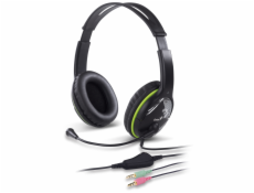 GENIUS headset HS-400A, 2x 3,5 jack, redukce na single jack