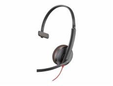 HP Poly Blackwire 3210 Monaural USB-C Black Headset +USB-C/A Adapter Bulk