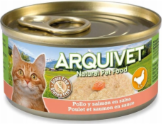 ARQUIVET Chicken in sauce with salmon - mokré krmivo pro kočky - 80g