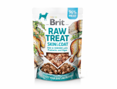 BRIT Raw Treat Skin & Coat Ryba & Kuře – pamlsek pro psy – 40 g