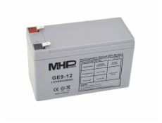 MHPower GE9-12 Gelový akumulátor 12V/9Ah, Faston F2 - 6,3mm, Deep Cycle