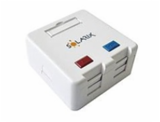 Solarix Zásuvka modulární pro 2 keystony na omítku bílá SXMO-2-0-WH