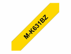 Brother M-K631BZ - Černá na žluté - Role (0,9 cm x 8 m) 1 kazeta/y nelaminovaná páska - pro P-Touch PT-55, PT-65, PT-75, PT-85, PT-90, PT-BB4