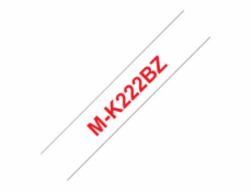 Brother M-K222BZ - Plast - červená na bílé - Role (0,9 cm x 8 m) 1 kazeta/y páska - pro P-Touch PT-55, PT-55P, PT-90