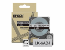 Epson Matte L Gray/Black 24mm LK-6ABJ, C53S672088