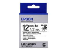 Epson LabelWorks LK-4WBQ - Černá na bílé - Role (1,2 cm x 5 m) 1 kazeta/y páska nálepek - pro LabelWorks LW-1000, 300, 400, 600, 700, 900, K400, Z5000, Z5010, Z700, Z710, Z900