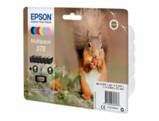 Epson 378 Multipack - 6-balení - černá, žlutá, azurová, purpurová, světlá fialová, světle azurová - originální - blistr s RF / akustickým alarmem - inkoustová cartridge - pro Expression Home XP-8605, 