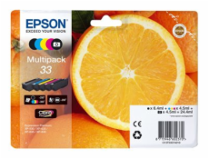 Epson 33 Multipack - 5-balení - 24.4 ml - černá, žlutá, azurová, purpurová, foto černá - originální - blistr s RF / akustickým alarmem - inkoustová cartridge - pro Expression Premium XP-530, XP-540, X