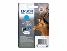 Epson T1302 - 10.1 ml - XL - azurová - originální - blistr s RF / akustickým alarmem - inkoustová cartridge - pro Stylus Office BX535, BX630, BX635, BX935; WorkForce WF-3520, 3530, 3540, 7015, 7515, 7