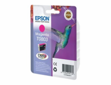 Epson T0803 - Purpurová - originální - blistr s RF / akustickým alarmem - inkoustová cartridge - pro Stylus Photo P50, PX650, PX660, PX700, PX710, PX720, PX730, PX800, PX810, PX820, PX830