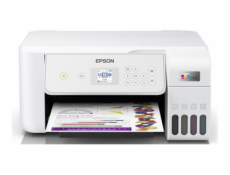 Epson EcoTank ET-2876 - Multifunkční tiskárna - barva - tryskový - ITS - A4 (média) - až 10 stran/min. (tisk) - 100 listy - Wi-Fi, USB - bílá