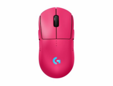 Logitech G PRO 2 - Myš - hraní - pravák a levák - optický - 8 tlačítka - bezdrátový, kabelové - 2.4 GHz, USB - přijímač USB Logitech LIGHTSPEED - růžová