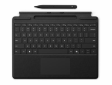 Microsoft Surface Pro Keyboard - Klávesnice - s trackpad, akcelerometr, zásobník pro nabíjení a skladování Surface Slim Pen 2 - QWERTY - anglická - černá - s Slim Pen 2 - pro Surface Pro 10, Pro 11, P