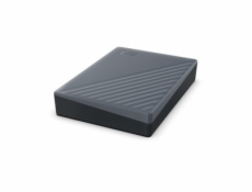 WD My Passport WDBRMD0040BGY-WESN - Pevný disk - šifrovaný - 4 TB - externí (přenosný) - USB 3.2 Gen 1 - AES 256 bitů - silikonová šedá