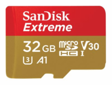 SanDisk Extreme - Paměťová karta flash (adaptér microSDHC - SD zahrnuto) - 32 GB - A1 / Video Class V30 / UHS-I U3 - microSDHC UHS-I