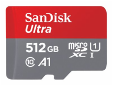 SanDisk Ultra - Paměťová karta flash (adaptér microSDXC na SD zahrnuto) - 512 GB - A1 / UHS Class 1 / Class10 - microSDXC UHS-I