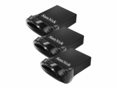 SanDisk Ultra Fit - Jednotka USB flash - 32 GB - USB 3.1 - černá (balení 3)