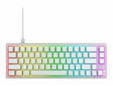 CHERRY XTRFY K5V2 - Klávesnice - 65% - compact - backlit - QWERTY - americká - klávesový spínač: CHERRY MX2A Red (hot-swappable) - bílá