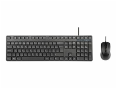Targus - Klávesnice a sada myši - full size - antibakteriální - USB - QWERTY - španělská - černá