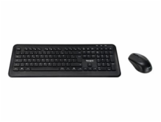 Targus - Klávesnice a sada myši - kombinace - full size - bezdrátový - 2.4 GHz - AZERTY - francouzská - černá