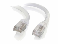 C2G Cat6a Booted Shielded (STP) Network Patch Cable - Patch kabel - RJ-45 (M) do RJ-45 (M) - 30 cm - STP - CAT 6a - lisovaný, provedení bez hrbolků, licna - bílá