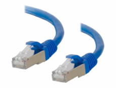 C2G Cat6a Booted Shielded (STP) Network Patch Cable - Patch kabel - RJ-45 (M) do RJ-45 (M) - 20 m - STP - CAT 6a - lisovaný, provedení bez hrbolků, licna - modrá