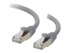 C2G Cat6a Booted Shielded (STP) Network Patch Cable - Patch kabel - RJ-45 (M) do RJ-45 (M) - 15 m - STP - CAT 6a - lisovaný, provedení bez hrbolků, licna - šedá