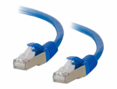 C2G Cat6a Booted Shielded (STP) Network Patch Cable - Patch kabel - RJ-45 (M) do RJ-45 (M) - 2 m - STP - CAT 6a - lisovaný, provedení bez hrbolků, licna - modrá