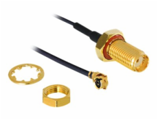Delock - Kabel antény - I-PEX zástrčka do SMA zásuvka - 20 cm - koaxiál - černá