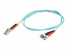 C2G LC-ST 10Gb 50/125 OM3 Duplex Multimode PVC Fiber Optic Cable (LSZH) - Síťový kabel - ST několik režimů (M) do multirežim LC (M) - 3 m - optické vlákno - duplex - 50 / 125 mikron - OM3 - neobsahuje