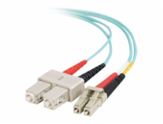C2G LC-SC 10Gb 50/125 OM3 Duplex Multimode PVC Fiber Optic Cable (LSZH) - Síťový kabel - SC několik režimů (M) do multirežim LC (M) - 2 m - optické vlákno - duplex - 50 / 125 mikron - OM3 - neobsahuje