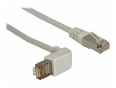 Delock - Patch kabel - RJ-45 (M) do RJ-45 (M) - 1 m - SFTP - CAT 5e - konektor 90°, lisovaný - šedá