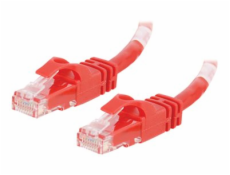 C2G Cat6 Booted Unshielded (UTP) Network Patch Cable - Patch kabel - RJ-45 (M) do RJ-45 (M) - 50 cm - UTP - CAT 6 - lisovaný, provedení bez hrbolků, licna - červená