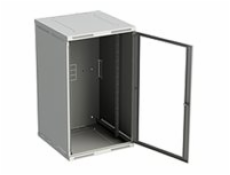 Solarix SENSA SENSA-21U-66-11-G - Skříň - 600 mm, skleněné dveře - montáž na stěnu - šedá, RAL 7035 - 21U - 19 