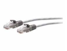 C2G 1ft (0.3m) Cat6a Snagless Unshielded (UTP) Slim Ethernet Network Patch Cable - Gray - Patch kabel - RJ-45 (M) do RJ-45 (M) - 30 cm - 4.8 mm - UTP - CAT 6a - lisovaný, provedení bez hrbolků - šedá